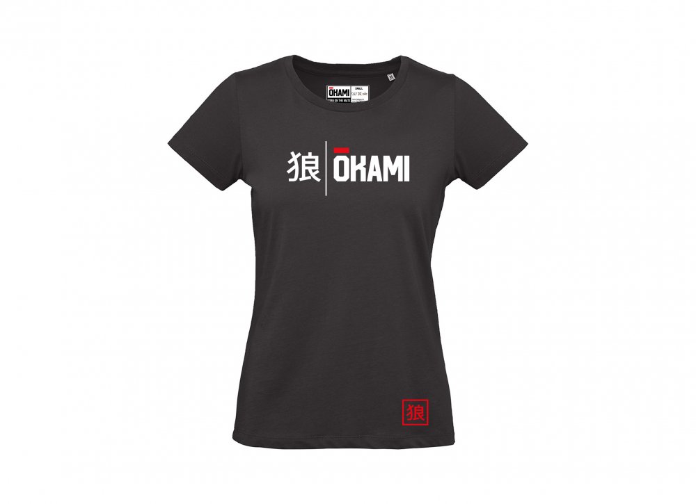 Okami Organic Ladies T-Shirt Kanji - schwarz